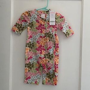 New old stock *vintage* Gymboree baby girl floral one piece and bonus headband